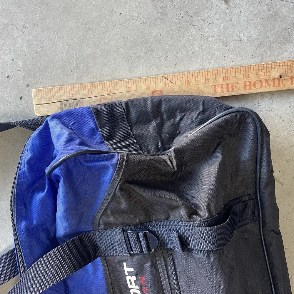 Polo Sport Ralph Lauren Blue Duffle Bag Y2K Gym Travel  90s USA RL
